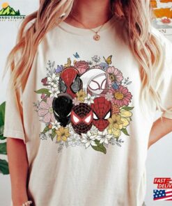 Vintage Floral Spider Man Across The Verse Shirt T-Shirt Classic