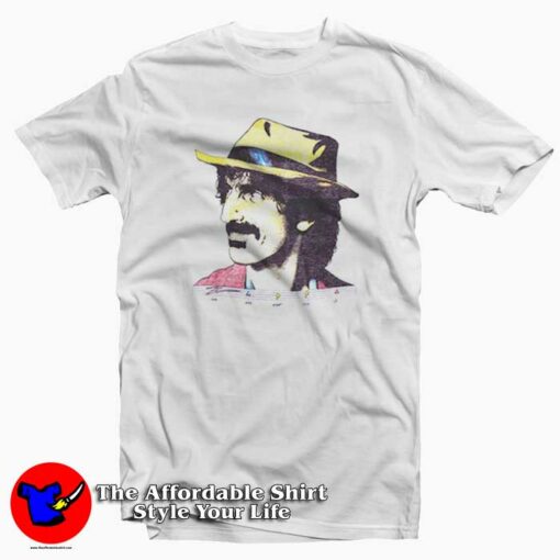 Vintage Frank Zappa With Hat Unisex T-shirt On Sale