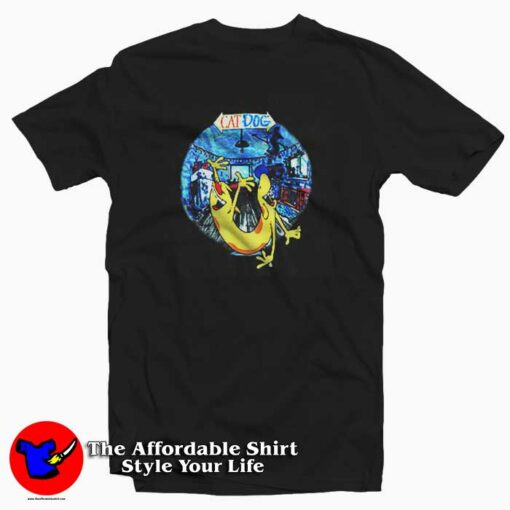 Vintage Funny CatDog 1999 T-shirt On Sale