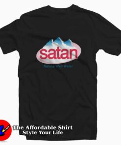 Vintage Funny Satan Natural Hell Water Unisex T-shirt On Sale Vintage Funny Satan Natural Hell Water Unisex T-shirt On Sale