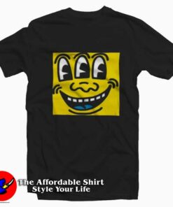 Vintage Funny Smiley Keith Haring Graphic T-Shirt On Sale Vintage Funny Smiley Keith Haring Graphic T-Shirt On Sale