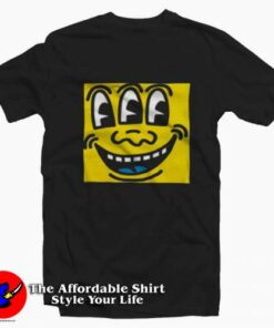Vintage Funny Smiley Keith Haring Graphic T-Shirt On Sale Vintage Funny Smiley Keith Haring Graphic T-Shirt On Sale