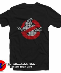 Vintage Ghostbusters 8 Bit Logo Inspired T-Shirt On Sale Vintage Ghostbusters 8 Bit Logo Inspired T-Shirt On Sale