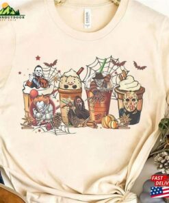 Vintage Halloween Horror Characters Coffee Shirt Movie Party 2023 Sweatshirt Clothing Witch Spell Tee Unisex