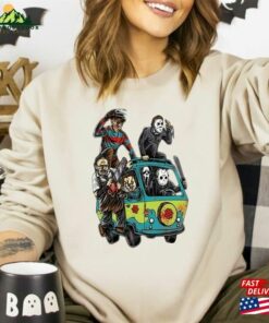 Vintage Halloween Horror Movies Shirt Characters Television Scary Movie Unisex T-Shirt