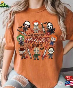 Vintage Halloween Horror Nights Shirt Sweatshirt Movie Characters T-Shirt Classic