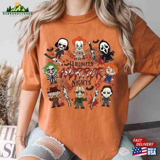 Vintage Halloween Horror Nights Shirt Sweatshirt Movie Characters T-Shirt Classic