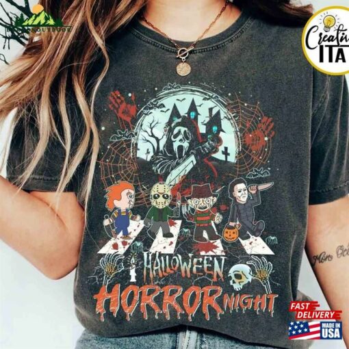 Vintage Halloween Horror Nights Universal Studios Shirt Movie Characters Sweatshirt T-Shirt