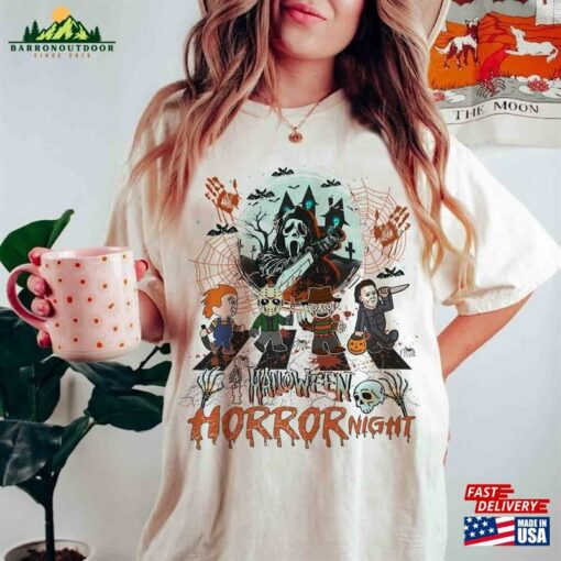 Vintage Halloween Horror Nights Universal Studios Shirt Movie Characters Sweatshirt T-Shirt