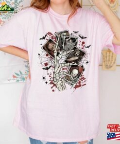Vintage Horror Halloween Characters Tarot Card Shirt Nights Scary Movie Tee T-Shirt Unisex Vintage Horror Halloween Characters Tarot Card Shirt Nights Scary Movie Tee T-Shirt Unisex