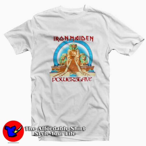 Vintage Iron Maiden Early Poweslave Unisex T-Shirt On Sale