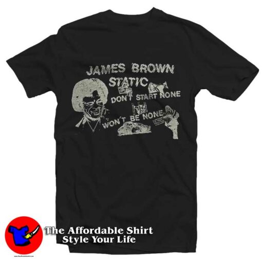 Vintage James Brown Static Graphic T-Shirt On Sale