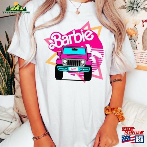 Vintage Jeep Barbie Shirt Movie Dream House Unisex Hoodie