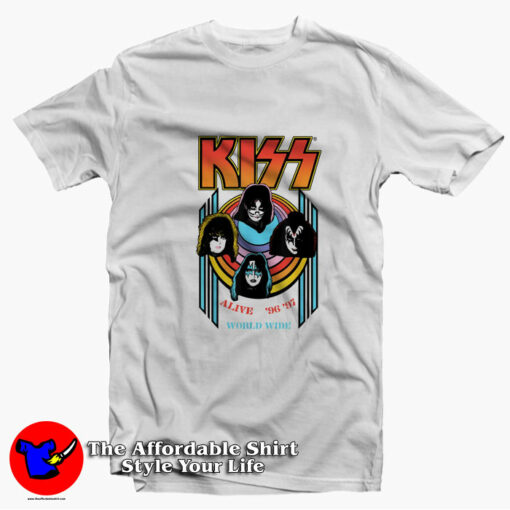 Vintage KISS Alive Worldwide 96-97 Unisex T-Shirt On Sale