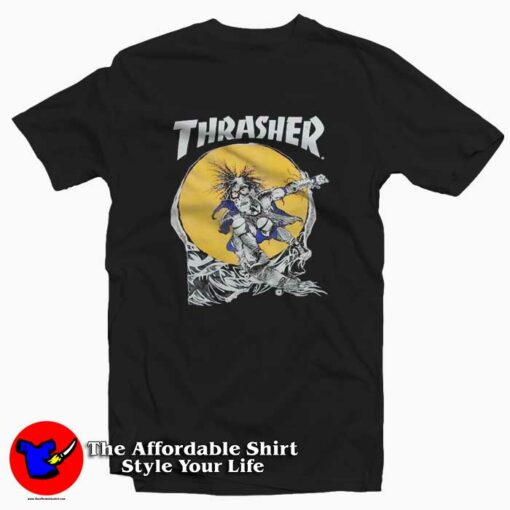 Vintage Late Thrasher Magazine Skateboard T-Shirt On Sale