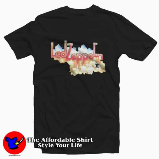 Vintage Led Zeppelin Logo And Cloud T-Shirt On Sale