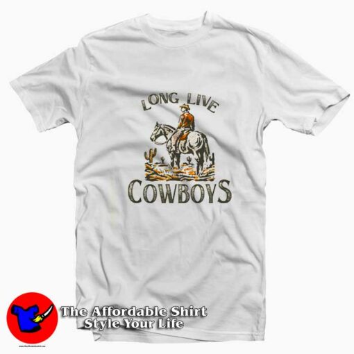 Vintage Long Live the Cowboys Graphic T-Shirt On Sale