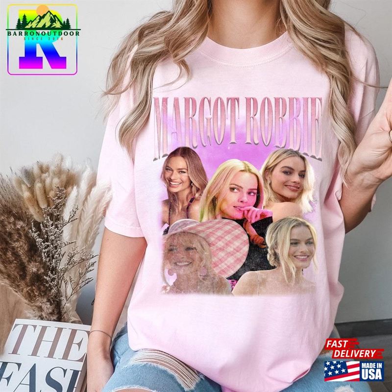 Vintage Margot Robbie 90S Shirt Barbie 2023 Movie Comfort Colors Unisex Hoodie