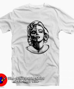 Vintage Marilyn Monroe Half Skull Unisex T-shirt On Sale 1 Vintage Marilyn Monroe Half Skull Unisex T shirt On Sale 2