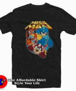 Vintage Mega Man Rockman & Rush Funny T-Shirt On Sale Vintage Mega Man Rockman & Rush Funny T-Shirt On Sale