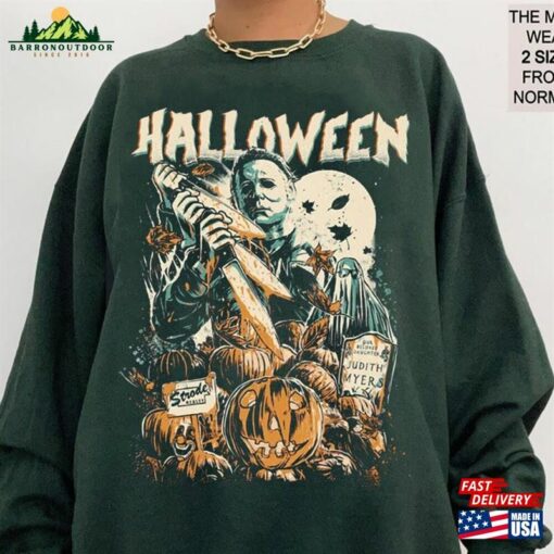 Vintage Michael Myers Halloween Crewneck Sweatshirt T-Shirt Horror Movies Tee