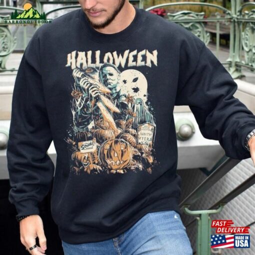 Vintage Michael Myers Halloween Crewneck Sweatshirt T-Shirt Horror Movies Tee Classic Unisex