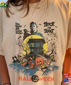 Vintage Michael Myers Shirt Halloween Trick Or Treat The Night He Came Home Horror Movies Hoodie Sweatshirt