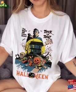 Vintage Michael Myers Shirt Halloween Trick Or Treat The Night He Came Home Horror Movies Unisex T-Shirt