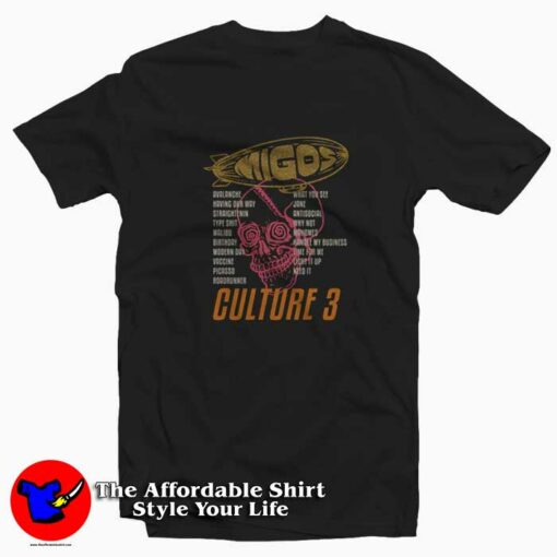 Vintage Migos Migos Three Culture3 Unisex T-shirt On Sale