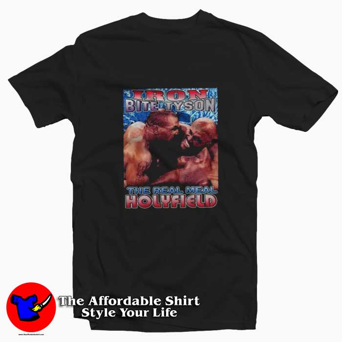 Vintage Mike Tyson Evander Holifield Boxing T-shirt On Sale Vintage Mike Tyson Evander Holifield Boxing T-shirt On Sale