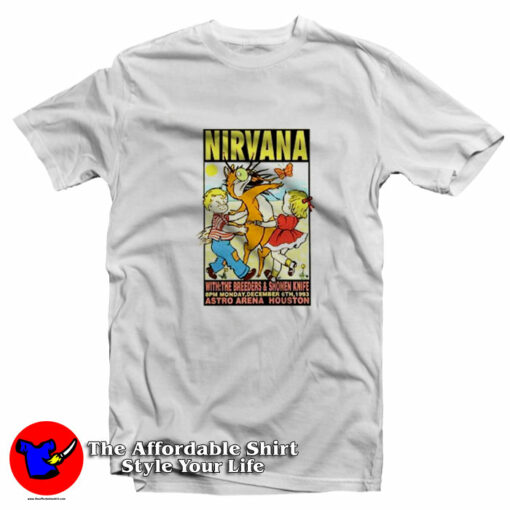 Vintage Nirvana Astro Arene Houston Tour T-Shirt On Sale