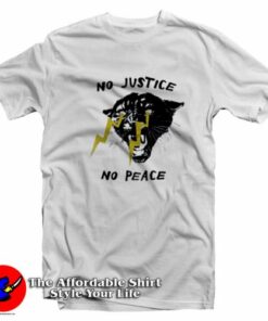 Vintage No Justice No Peace Graphic Unisex T-Shirt On Sale