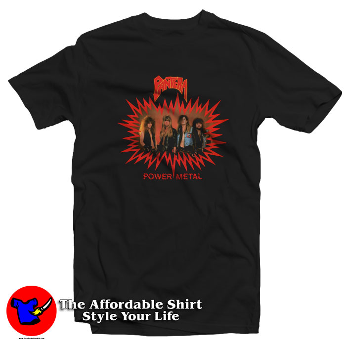 Vintage Pantera Power Metal Album Cover T-Shirt On Sale Vintage Pantera Power Metal Album Cover T-Shirt On Sale