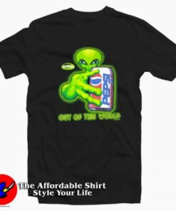 Vintage Pepsi Out Of This World Alien Grunge T-shirt On Sale