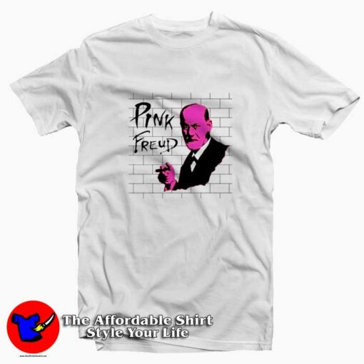 Vintage Pink Freud Graphic Unisex T-shirt On Sale