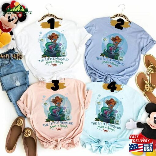 Vintage Princess T Shirt Little Movie 2023 Tee Disneyland Trip Family Gift Classic Unisex