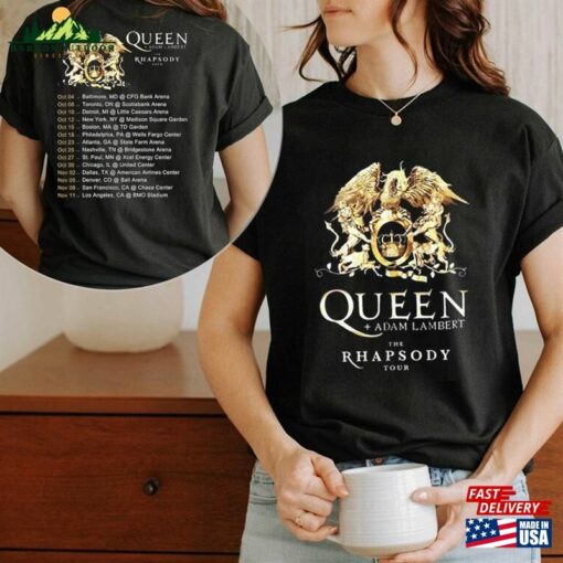 Vintage Queen Adam Lambert The Rhapsody Tour 2023 T-Shirt Rock Band Sweatshirt Classic