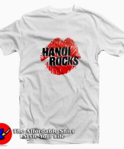 Vintage Red Lip Hanoi Rocks Graphic T-shirt On Sale Vintage Red Lip Hanoi Rocks Graphic T-shirt On Sale
