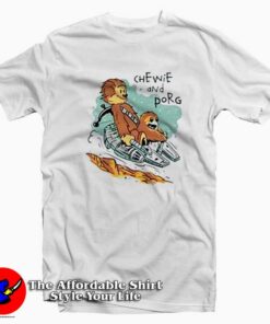 Vintage Retro Chewie And Porg T-shirt On Sale Vintage Retro Chewie And Porg T-shirt On Sale