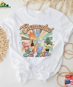 Vintage Retro Disney Elemental Shirt Pixar Movie T Shirt Classic 4