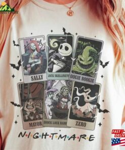 Vintage Retro Nightmare Before Christmas Tarot Cards Shirt Disneyland Halloween The Haunted Mansion Unisex Classic