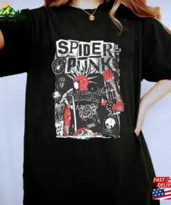 Vintage Retro Spider Punk Shirt Man 2023 Across The Unisex Classic
