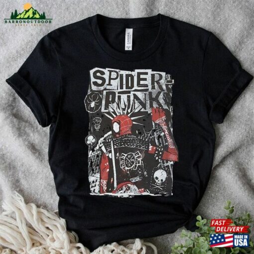 Vintage Retro Spider Punk Shirt Man Across The T-Shirt Classic