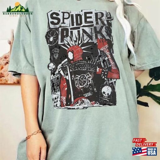 Vintage Retro Spider Punk Shirt Man Across The T-Shirt Classic