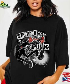 Vintage Retro Spider Punk Shirt Man Across The Verse Hoodie T-Shirt