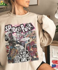 Vintage Retro Spider Punk Shirt Man Across The Verse Hoodie Unisex 3