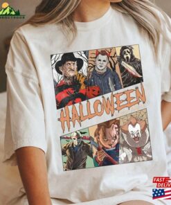 Vintage Retro Universal Studios Halloween Horror Nights Shirt Characters Group Scary Movie Costume T-Shirt Unisex 2 Vintage Retro Universal Studios Halloween Horror Nights Shirt Characters Group Scary Movie Costume T Shirt Unisex 3