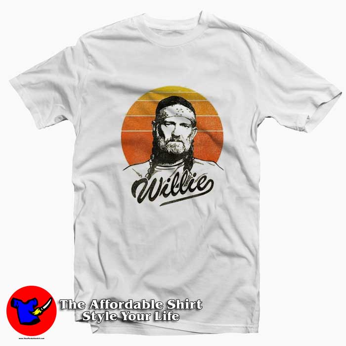 Vintage Retro Willie Nelson Sunset Unisex T-shirt On Sale Vintage Retro Willie Nelson Sunset Unisex T-shirt On Sale