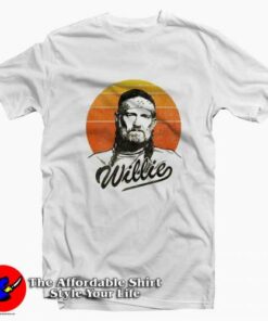 Vintage Retro Willie Nelson Sunset Unisex T-shirt On Sale