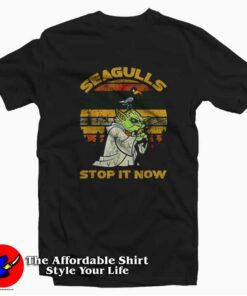 Vintage Retro Yoda Seagulls Stop It Now Unisex T-shirt On Sale Vintage Retro Yoda Seagulls Stop It Now Unisex T-shirt On Sale